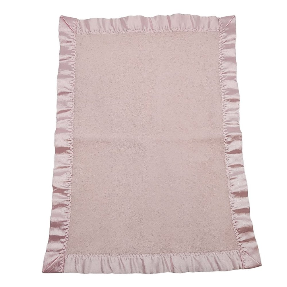 Just Born Vintage lovey security Blanket Pink 21 x 16